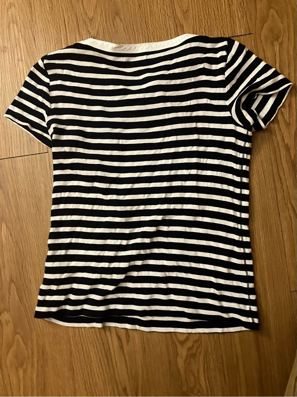 Ralph Lauren Black and White Striped Short Sleeve Tee